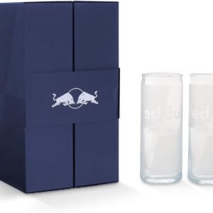 Original Red Bull Gl?ser "Logo" transparent - 2er Set, 1:1 Ma? zur Standarddose